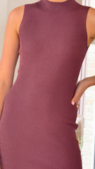 Mae Knit Dress - Chocolate