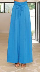 Melinda High Waist Pants - Blue