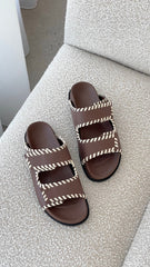 Sol Sana Fontelina Footbed - Cocoa / Off White Trim