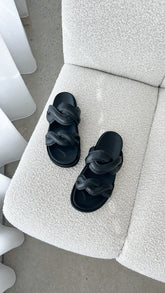 Pantone Slides - Black Leather
