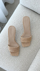 Olga Heel - Natural Raffia