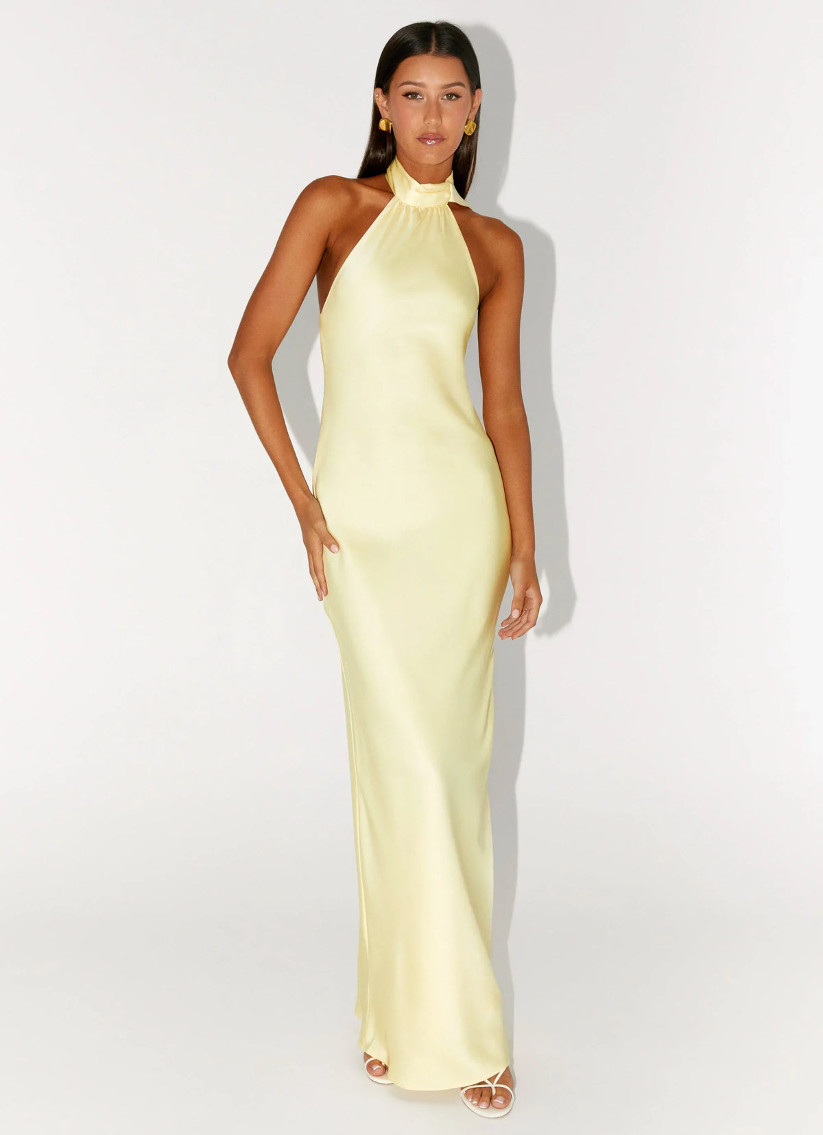 Keena Scarf Maxi Dress - Lemon