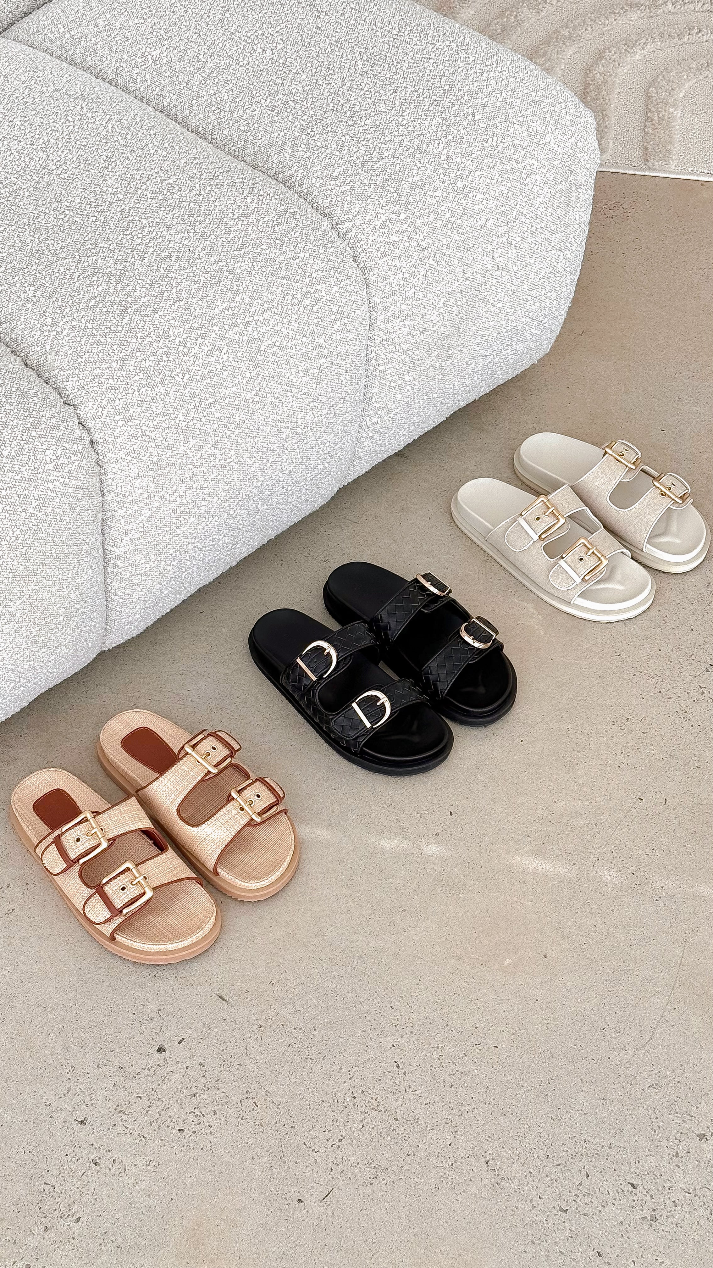 Tenzin Slides - Natural Raffia