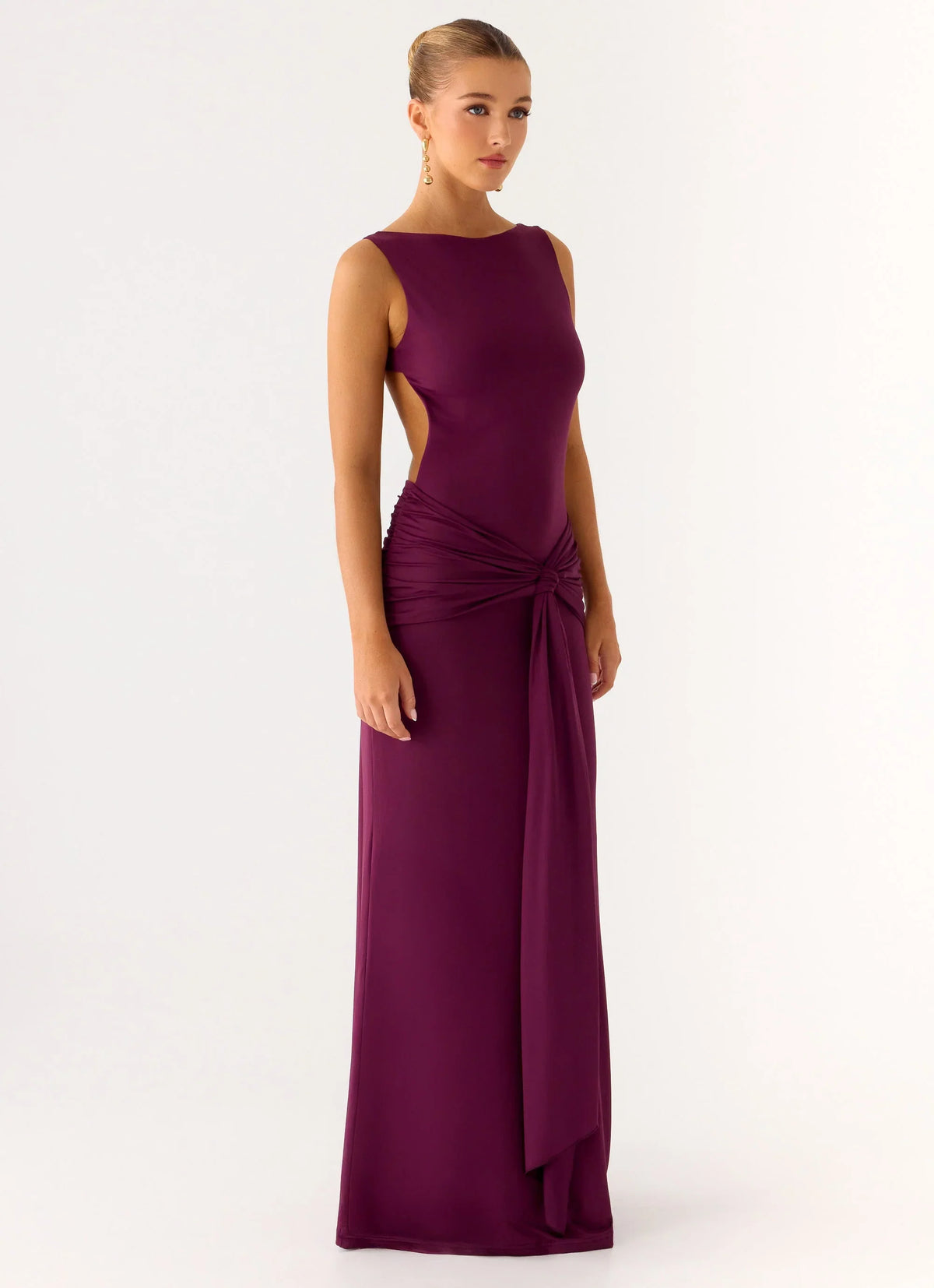 Fault Line Maxi Dress - Plum