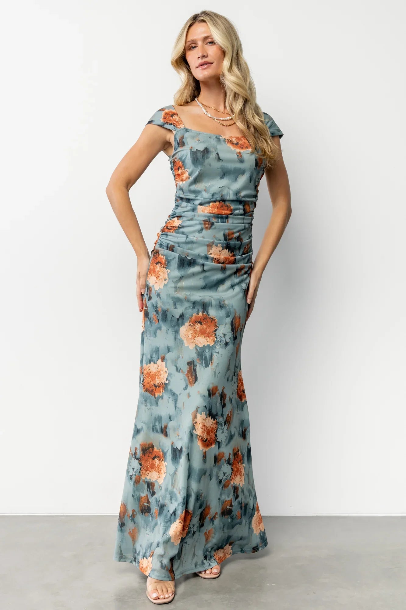 Amelia Tank Maxi Dress | Vintage Teal + Rust