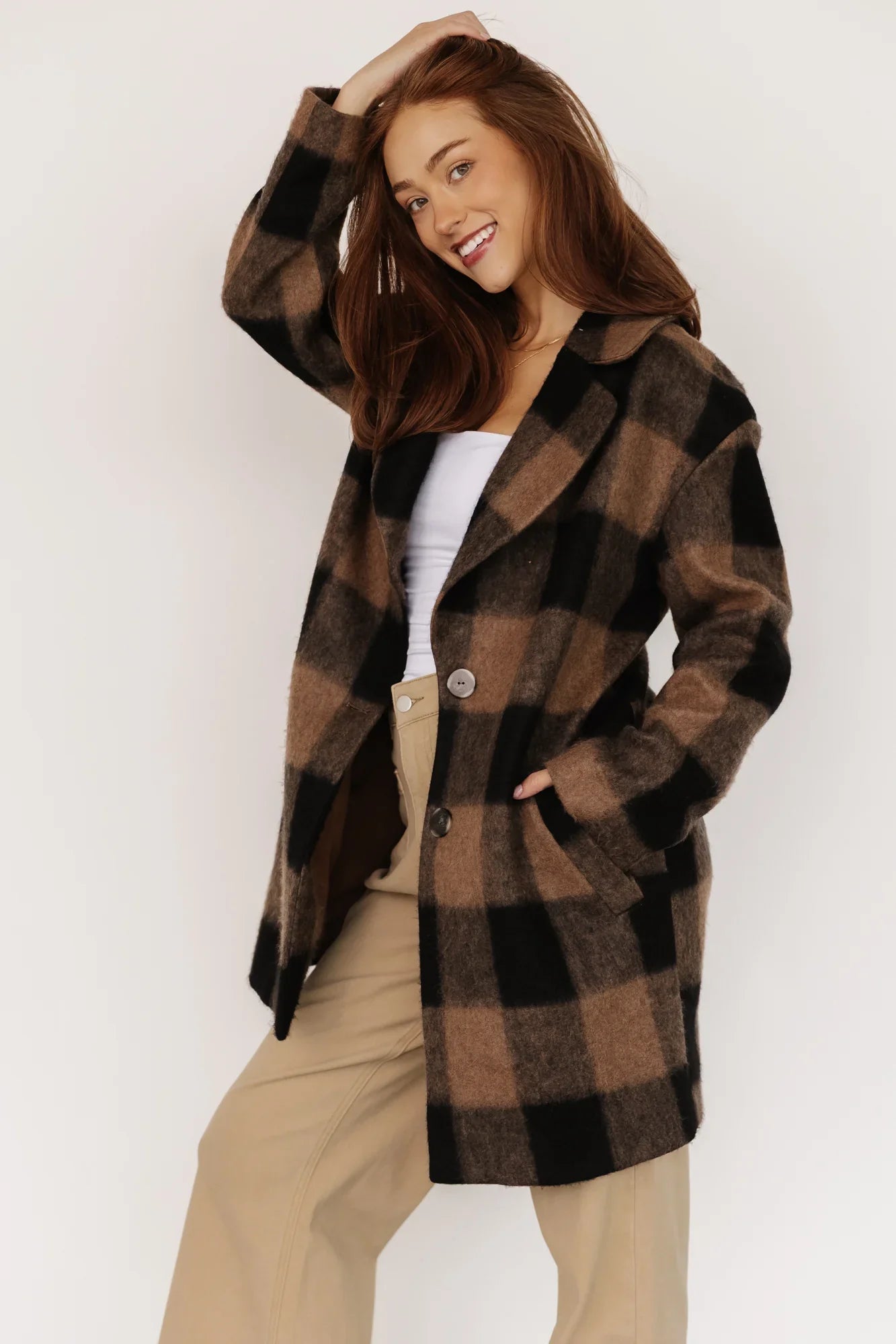 Kirsti Coat | Black + Camel