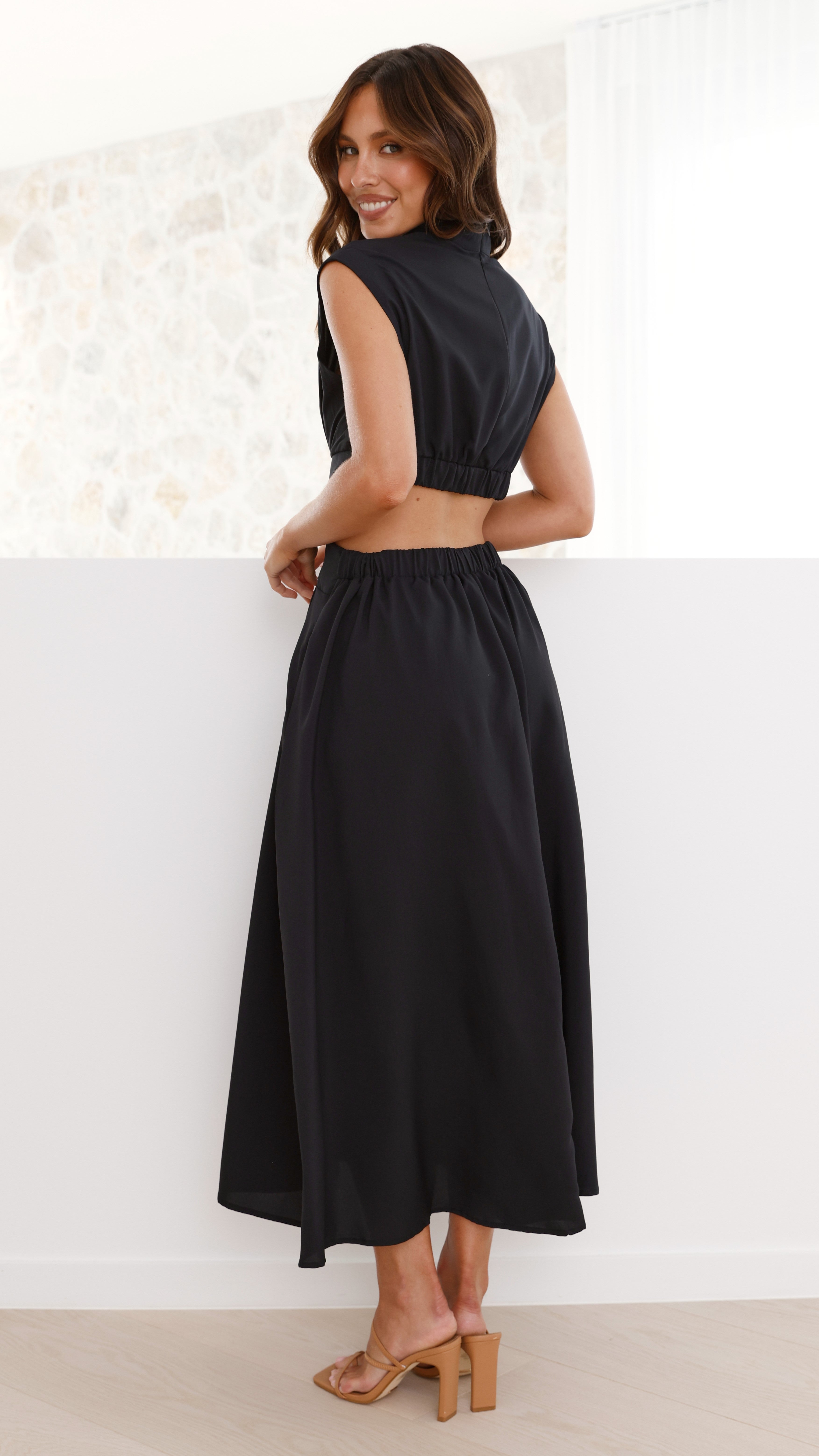 Maddison Midi Dress - Black