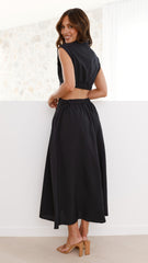 Maddison Midi Dress - Black