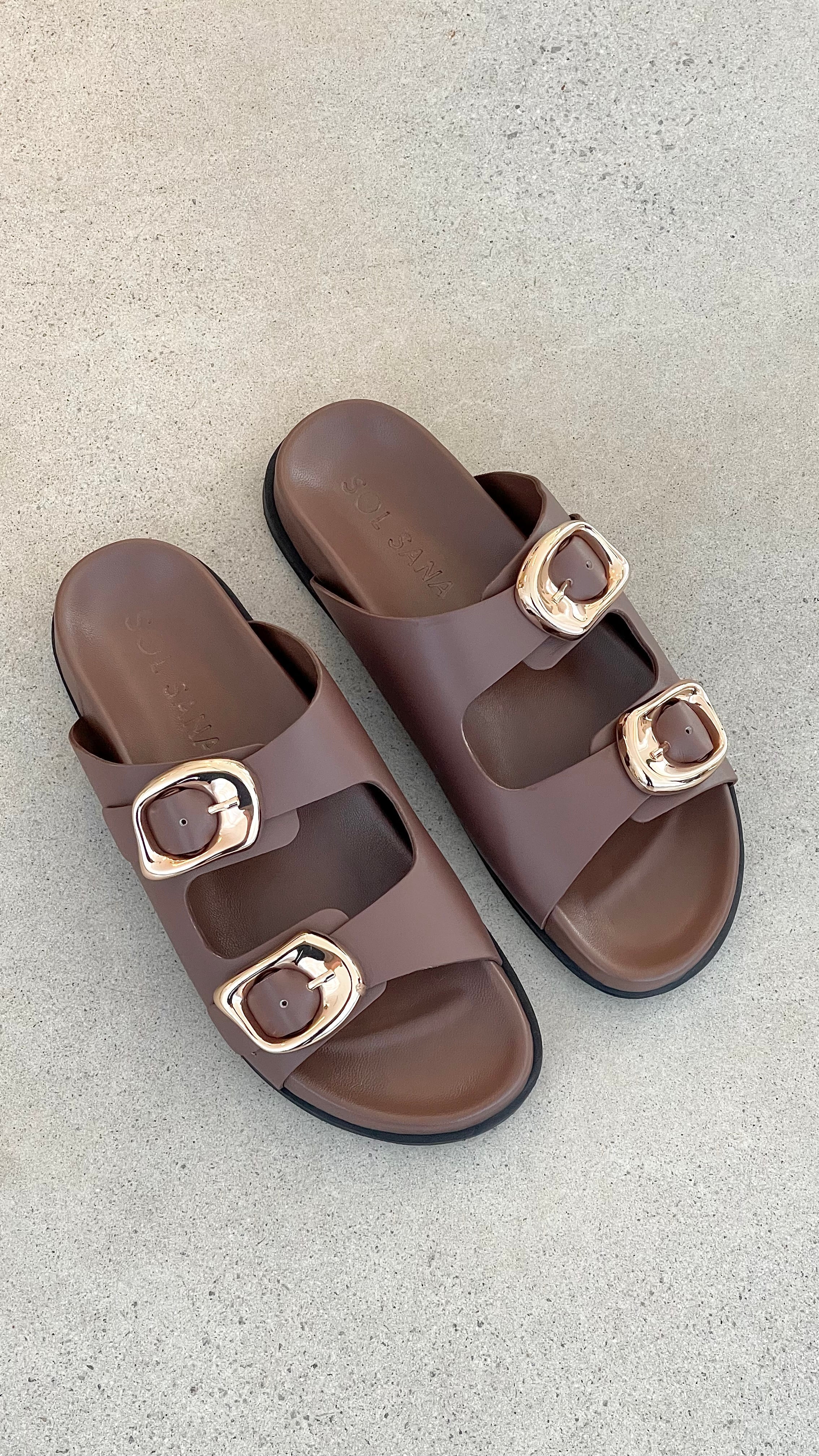 Sol Sana San Jose Footbed - Cocoa / Gold