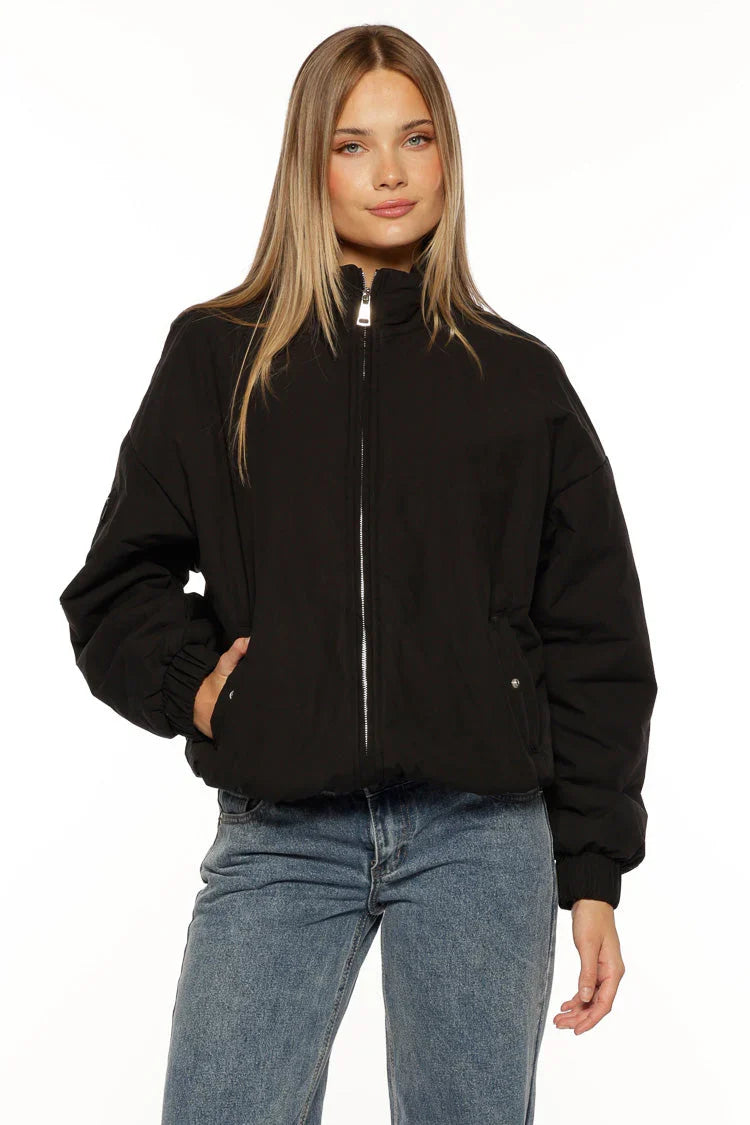 Ace Black Oversized Puffer Jacket