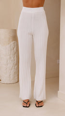 Megan Knit Pants - White