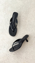 Niesha Heel - Black Shine