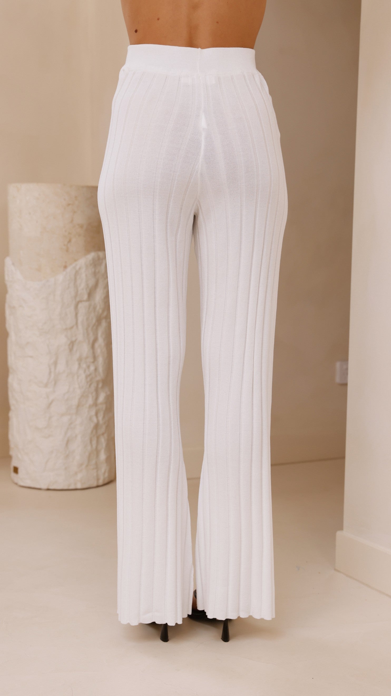 Megan Knit Pants - White