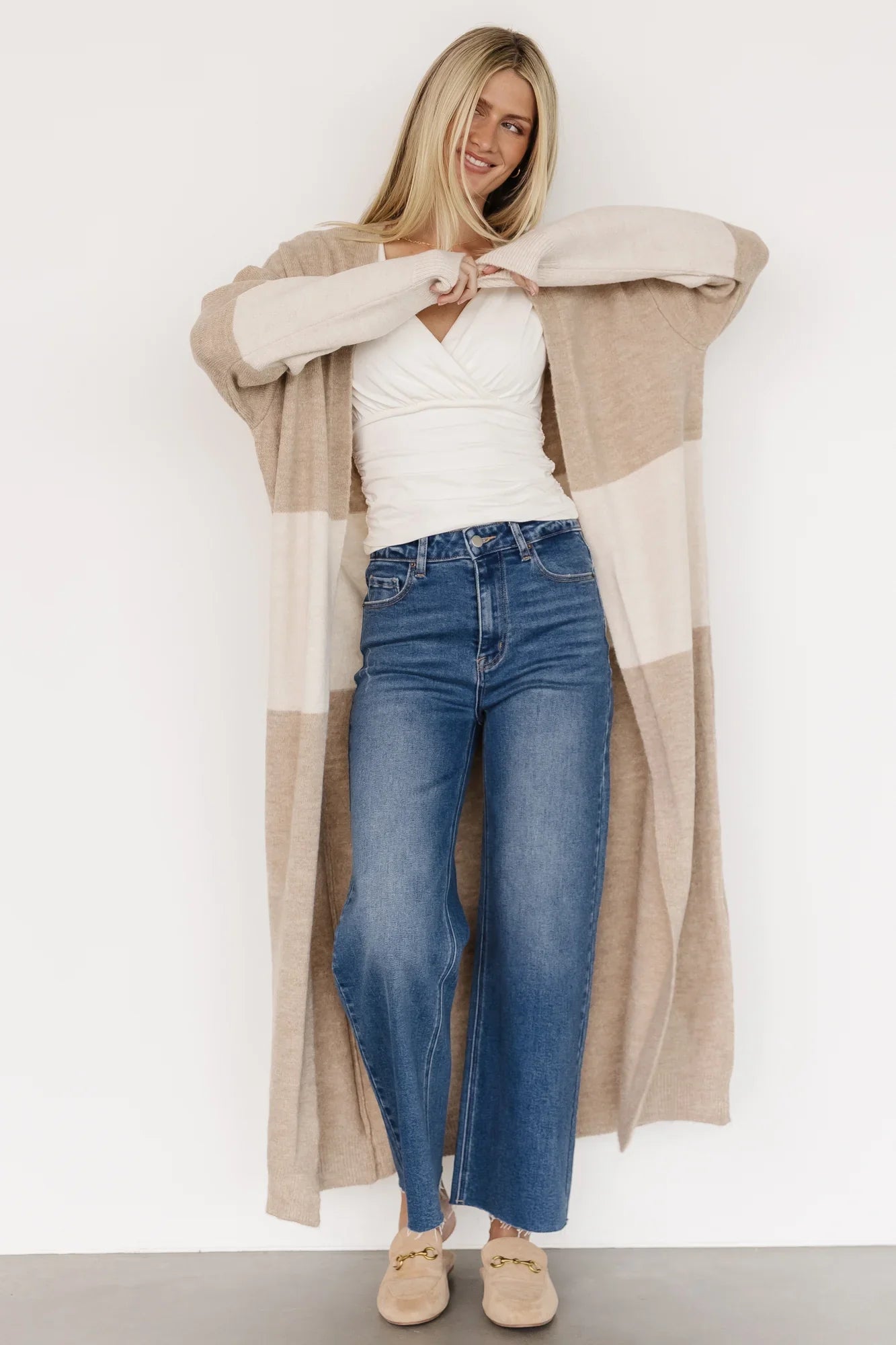 Thea Duster Cardigan | Natural + Ivory