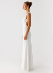 Cherry Sky Maxi Dress - White