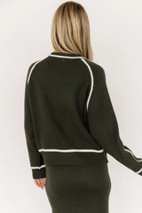 Ava Knit Sweater | Dark Green