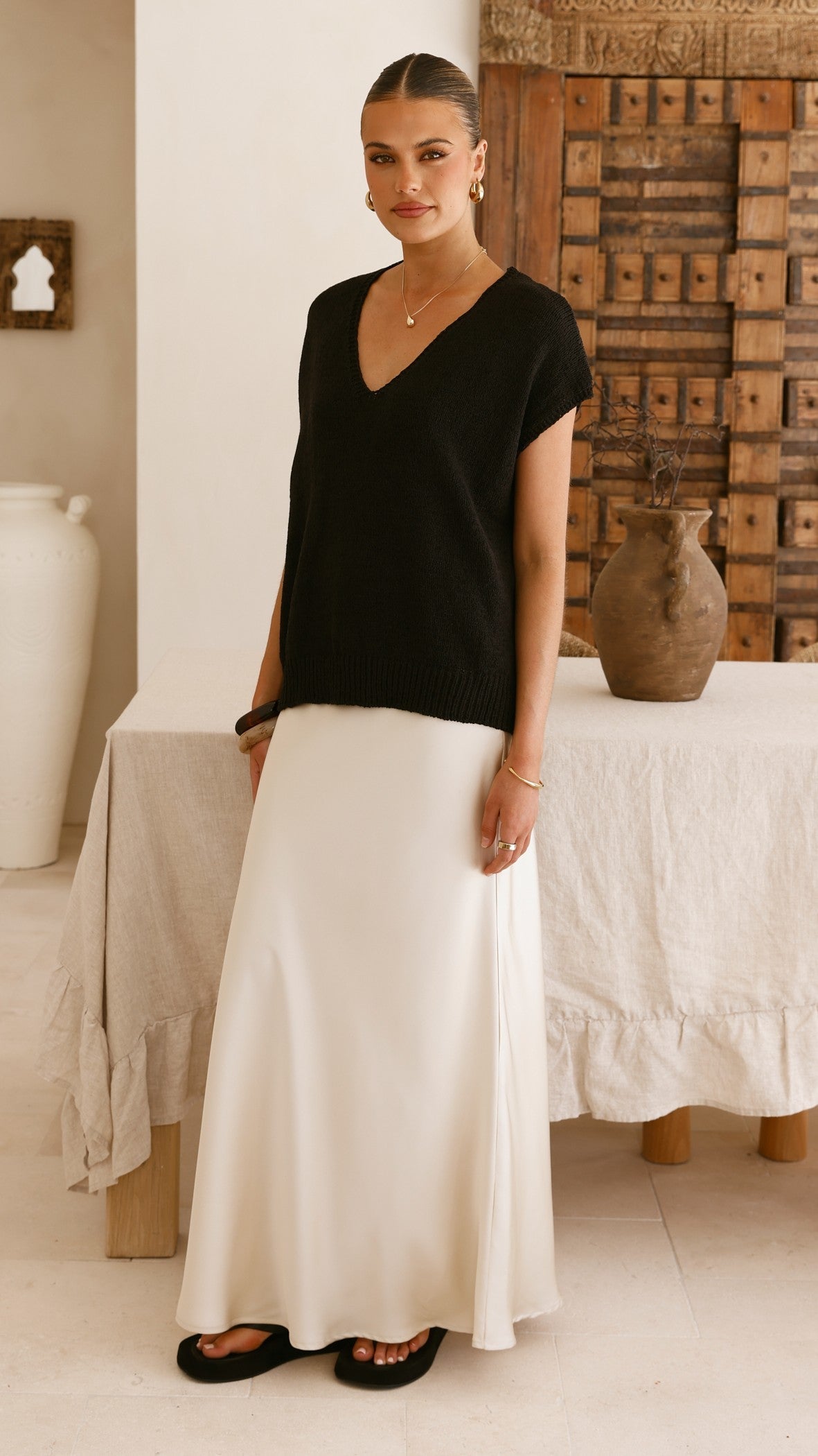 Stelaria Knit Top - Black