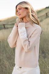 Oda Floral Sweater | Natural + Off White