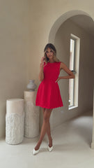 Aceline Mini Dress - Red