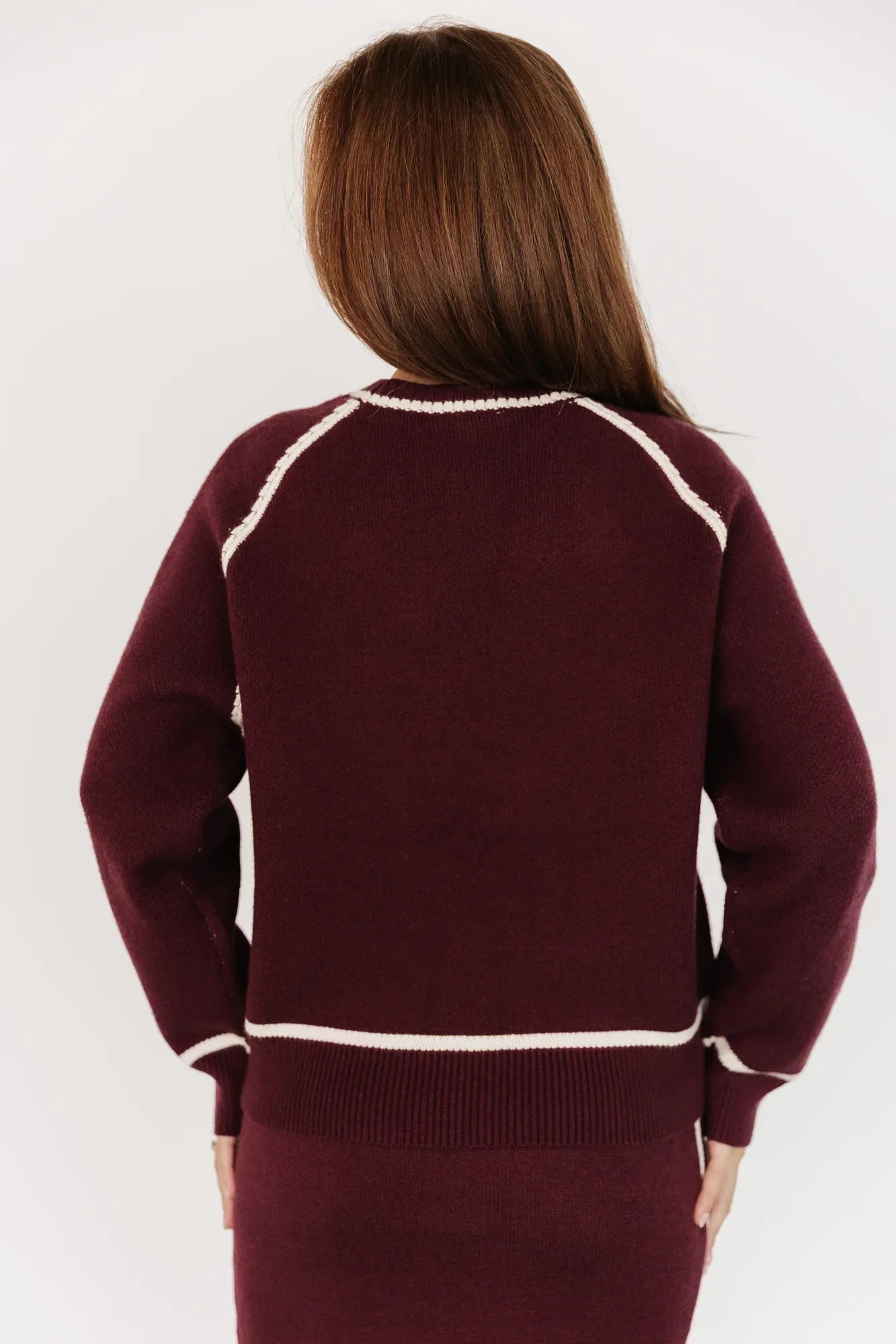Ava Knit Sweater | Wine
