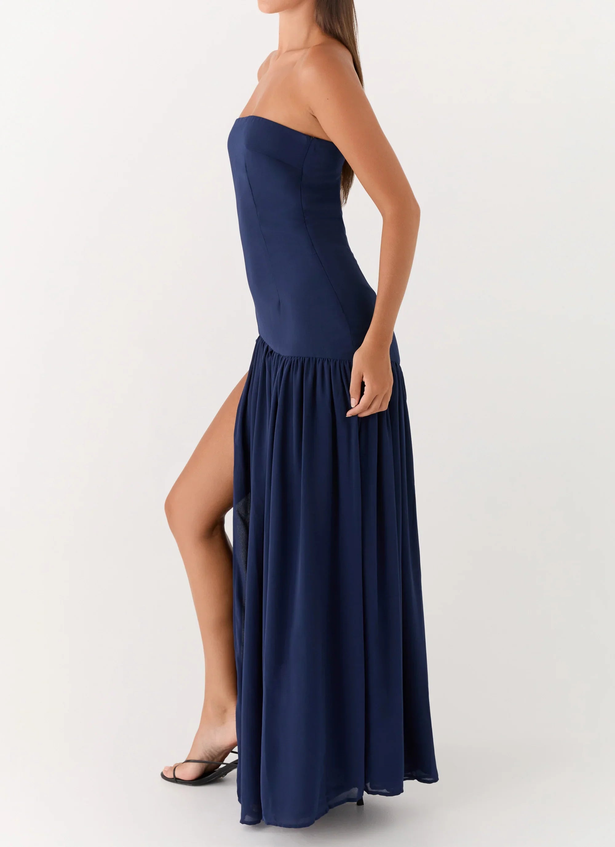 Eden Strapless Maxi Dress - Navy