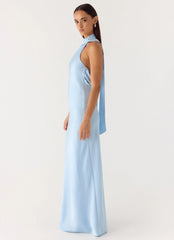 Keena Scarf Maxi Dress - Blue